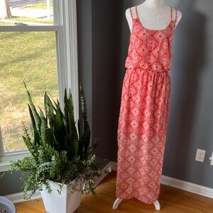 KUT from Kloth Coral Print Maxi Dress